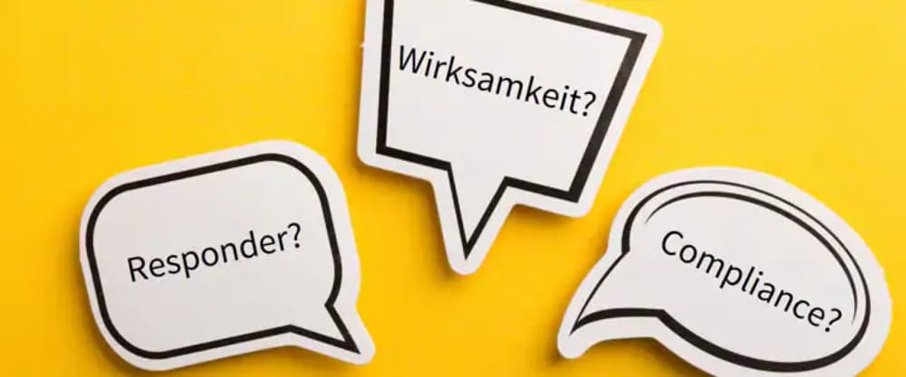 Sprechblasen - Responder, Wirksamkeit, Compliance